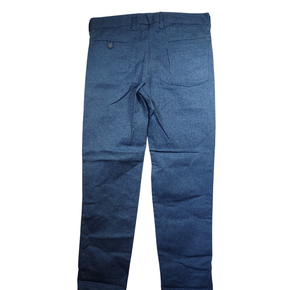 Vintage 70sCustom Handmade Blue Denim Trousers Mens Straight Leg Workwear Pants - Picture 5 of 10